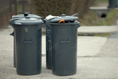 Clean and organized construction site after waste removal
