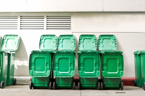 Devotees practicing eco-friendly waste segregation