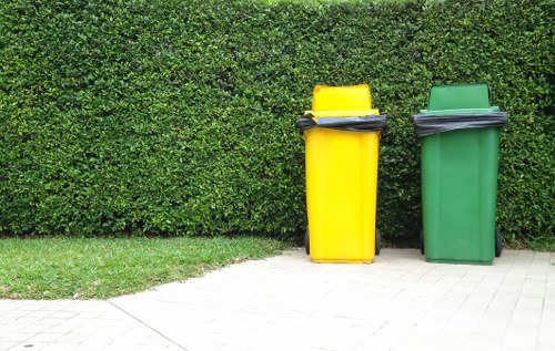 Professional waste clearance team at work