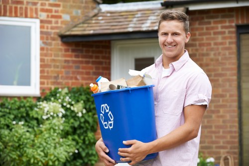 Satisfied homeowners after garage clearance
